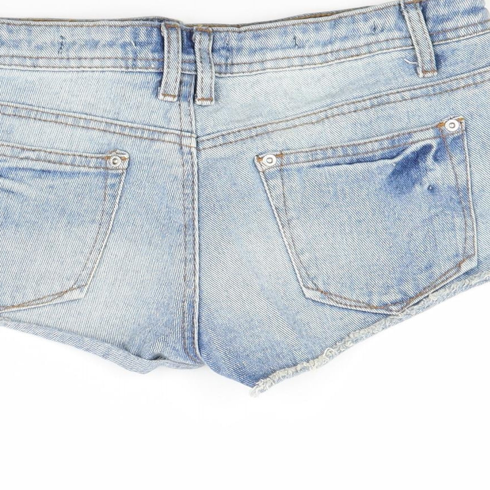 Parisian Collection Womens Blue  Denim Hot Pants Shorts Size 10