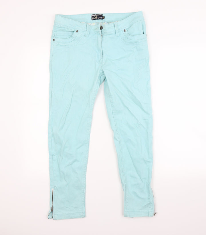 Heart & soul Womens Green Denim Skinny Jeans Size 10 L27 in