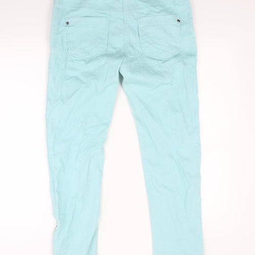 Heart & soul Womens Green  Denim Skinny Jeans Size 10 L27 in