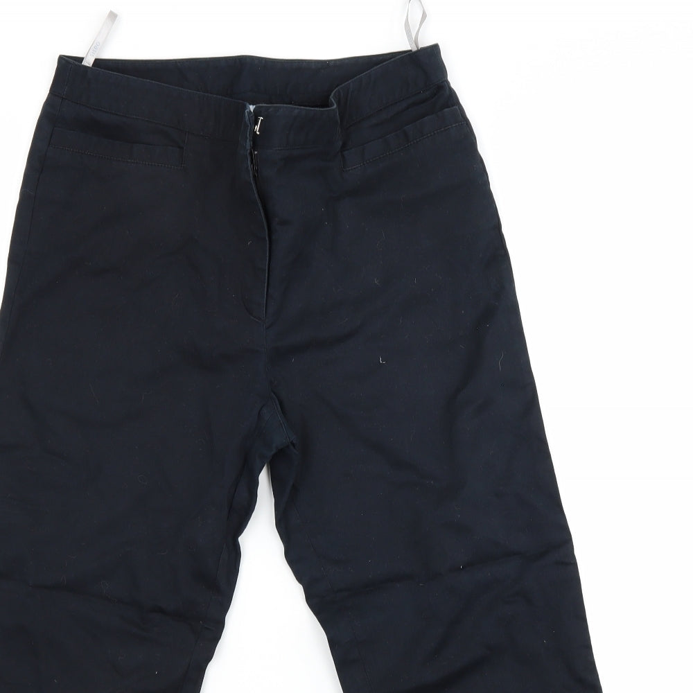 Oasis Womens Blue   Capri Trousers Size 12 L23 in