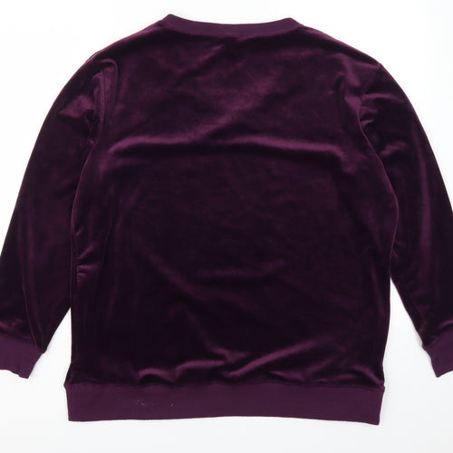 Jezebel Womens Purple   Pullover Sweatshirt Size XL