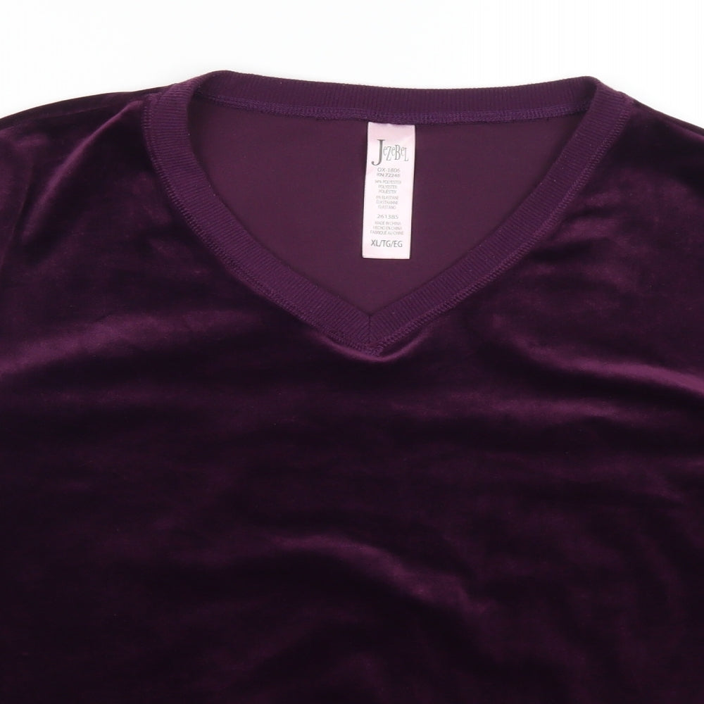 Jezebel Womens Purple   Pullover Sweatshirt Size XL