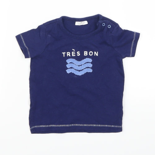 NEXT Boys Blue   Basic T-Shirt Size 6-9 Months  - Tres Bon