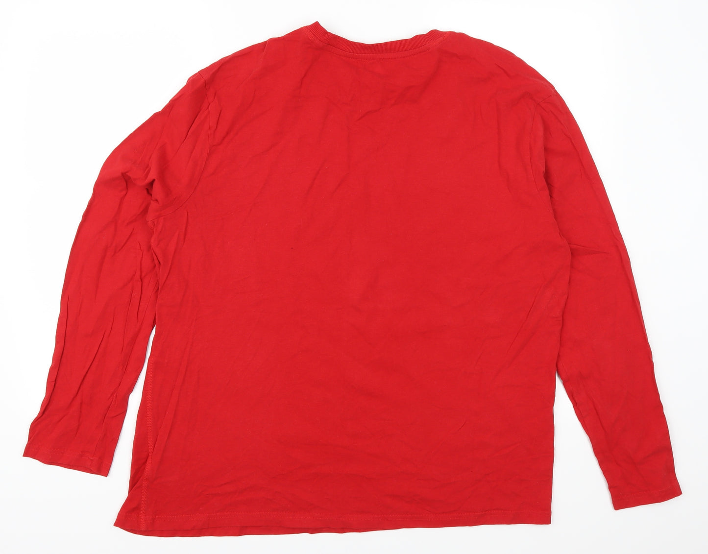 NEXT Mens Red    Pyjama Top Size XL  - Papa Elf