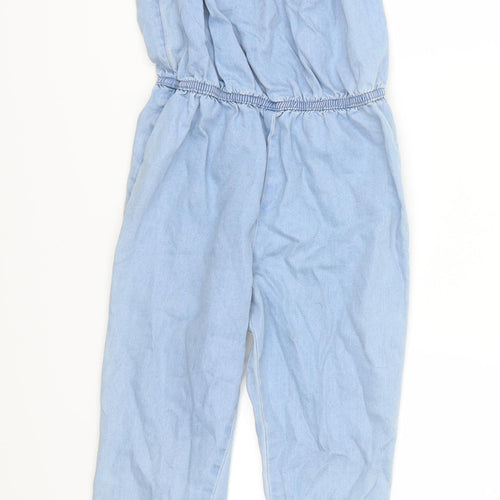 NEXT Girls Blue  Denim Jumpsuit One-Piece Size 6 Years