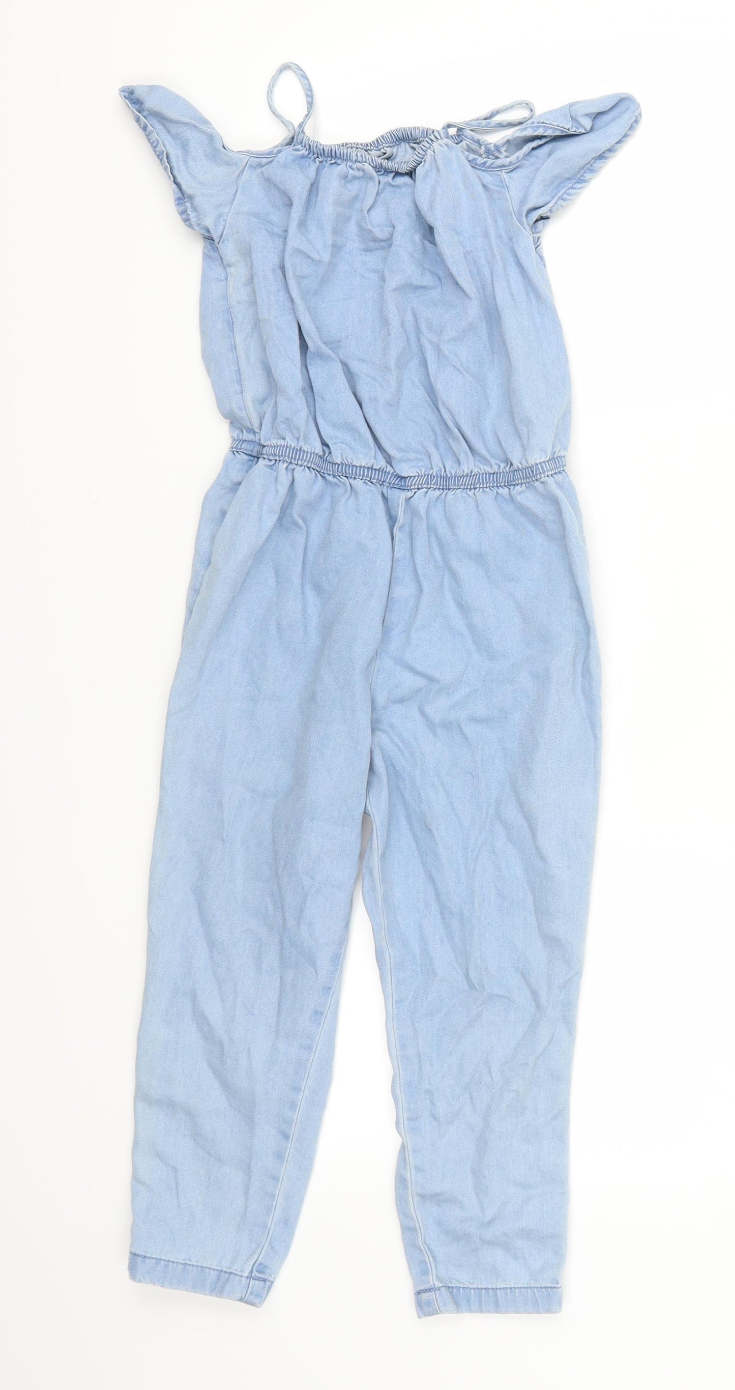 NEXT Girls Blue  Denim Jumpsuit One-Piece Size 6 Years