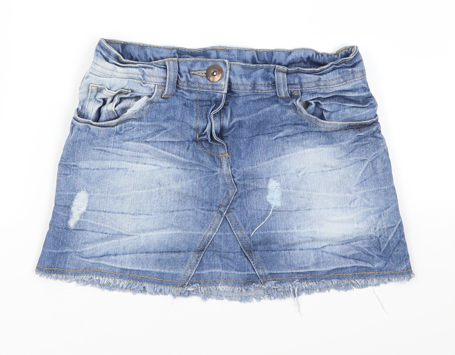 NEXT Girls Blue  Denim Mini Skirt Size 9 Years