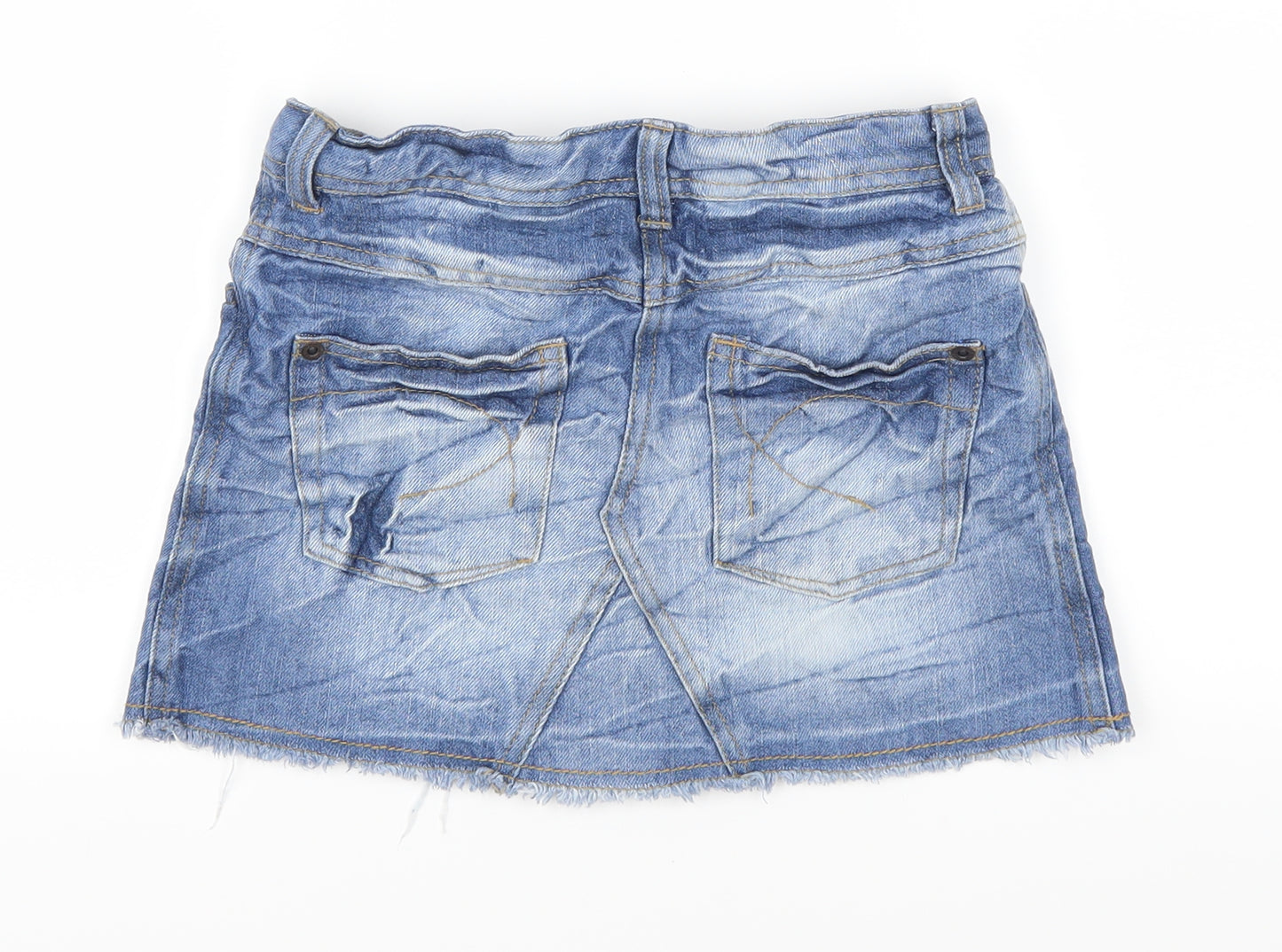 NEXT Girls Blue  Denim Mini Skirt Size 9 Years