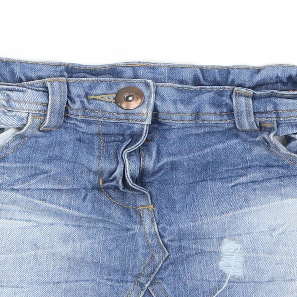 NEXT Girls Blue  Denim Mini Skirt Size 9 Years