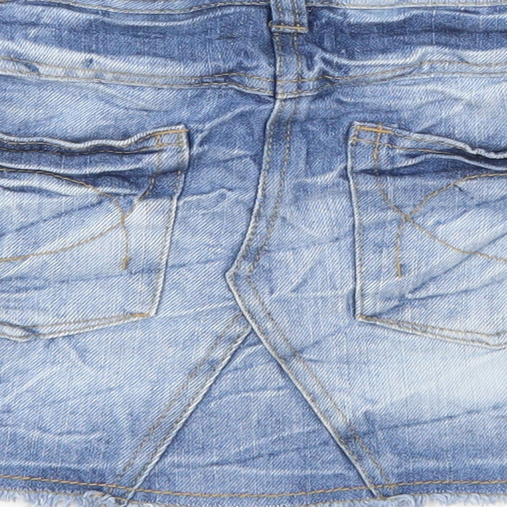 NEXT Girls Blue  Denim Mini Skirt Size 9 Years