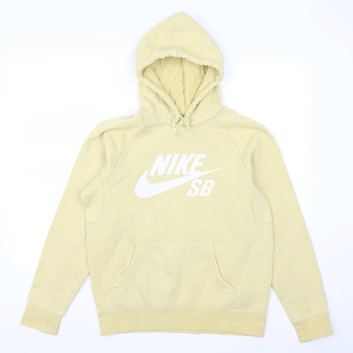 Nike Mens Yellow   Pullover Hoodie Size S