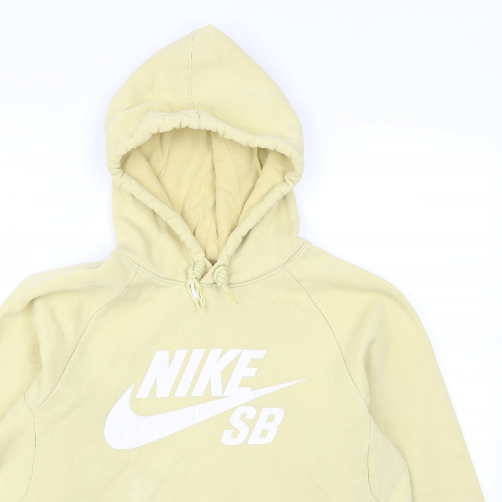 Nike Mens Yellow   Pullover Hoodie Size S