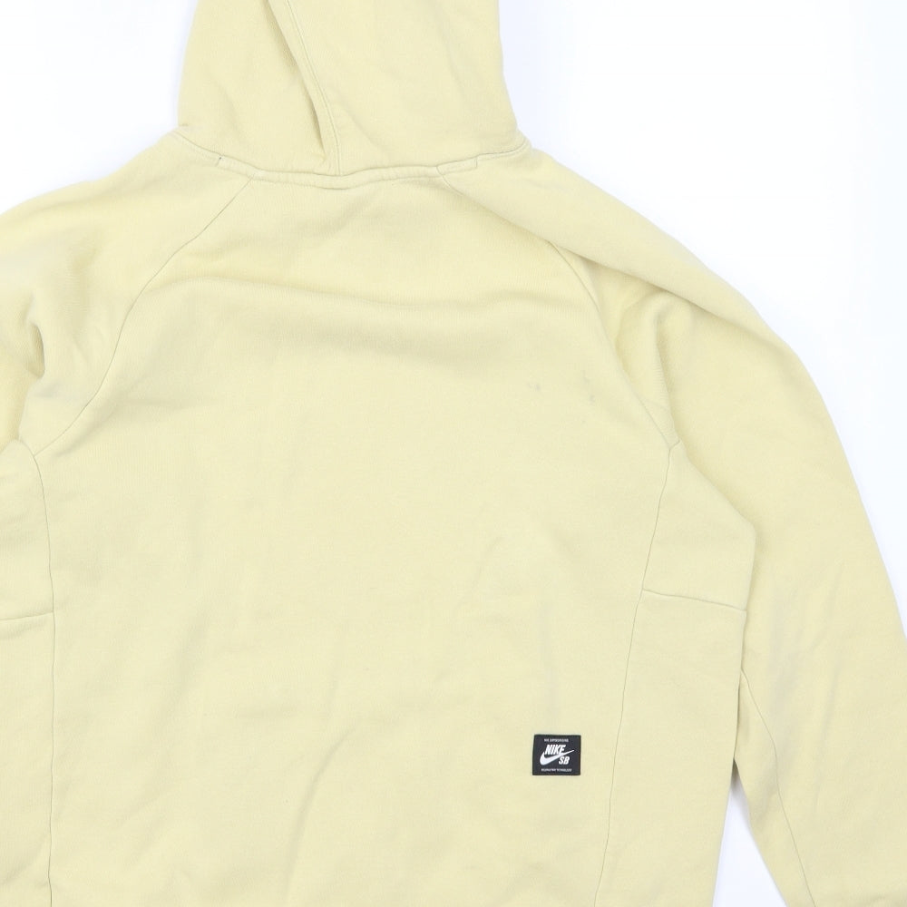 Nike Mens Yellow   Pullover Hoodie Size S