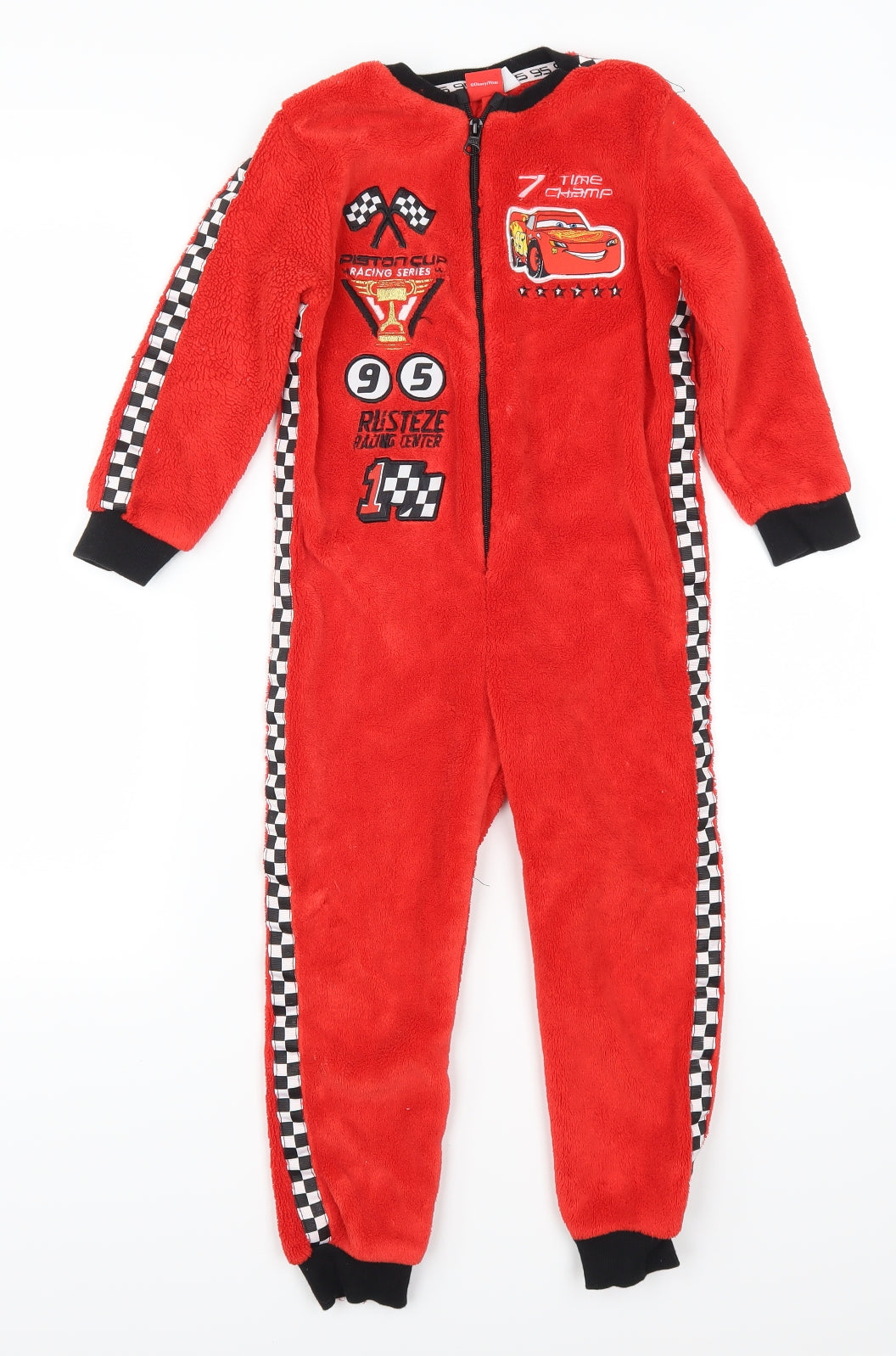 Tesco Boys Red Solid   Bodysuit Size 4-5 Years  - Disney Cars