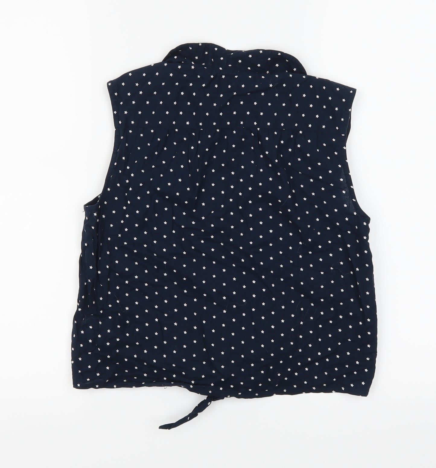 NEXT Girls Blue Geometric  Basic Button-Up Size 12 Years  - Stars