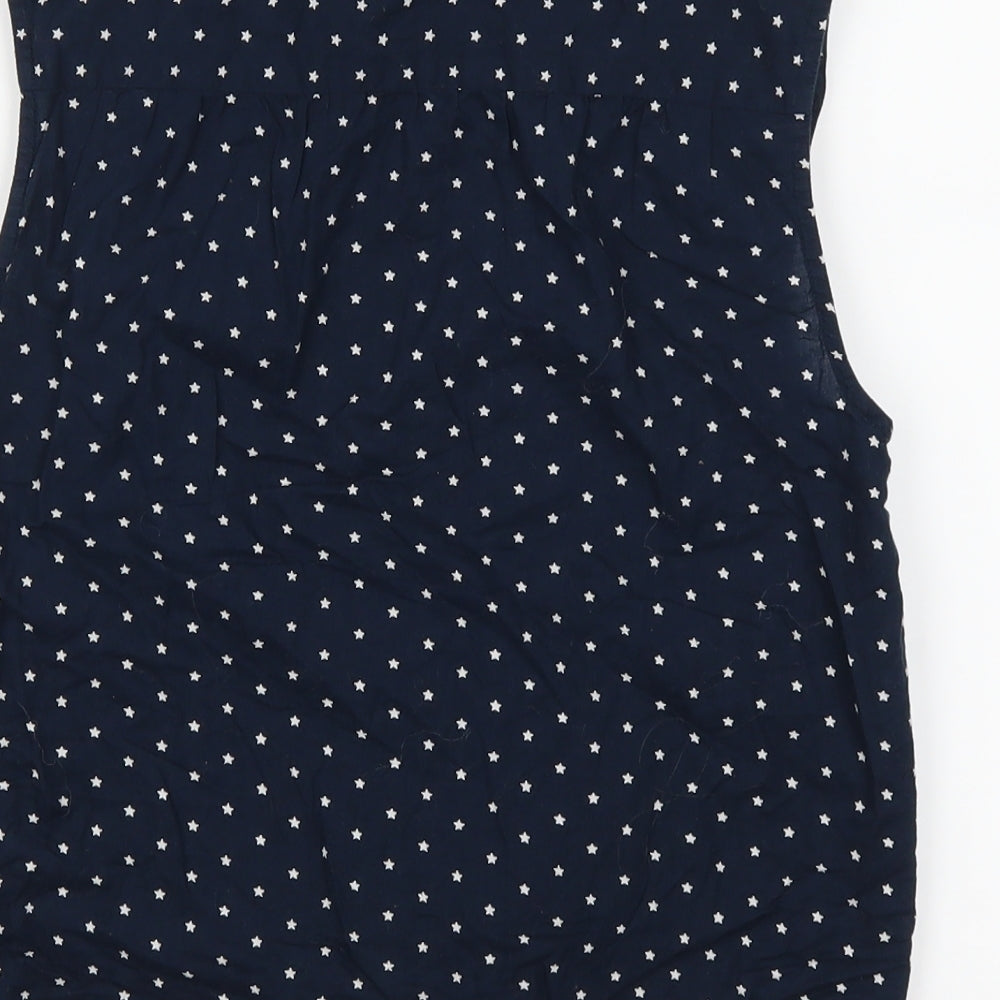 NEXT Girls Blue Geometric  Basic Button-Up Size 12 Years  - Stars