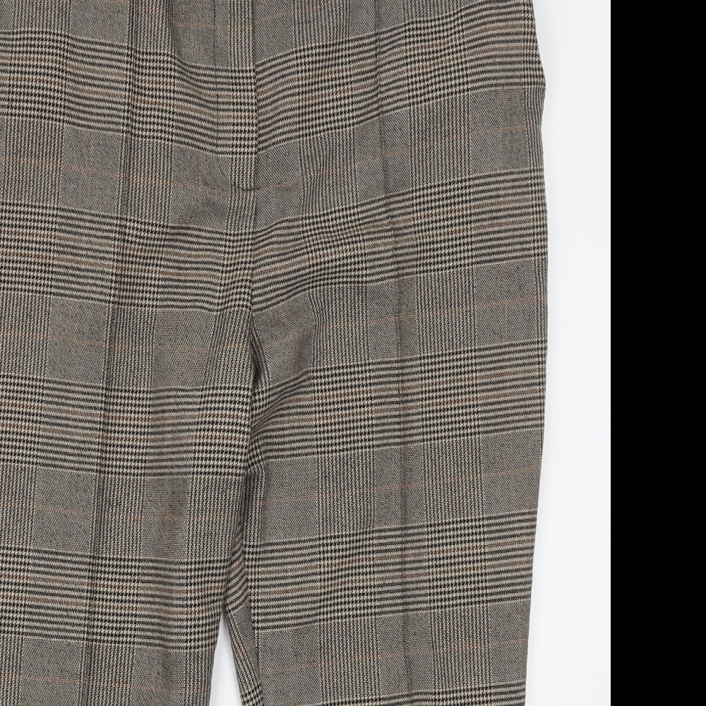 TU Womens Brown Check  Trousers  Size 18 L25 in