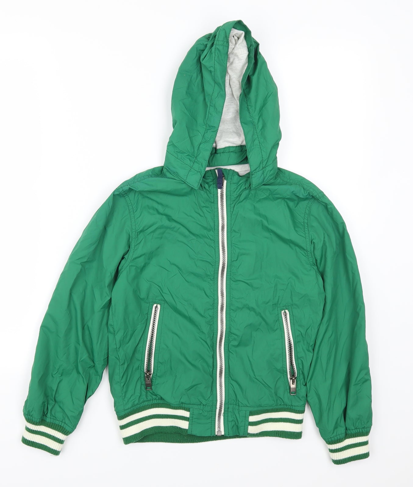 H&M Boys Green Striped  Jacket  Size 9-10 Years