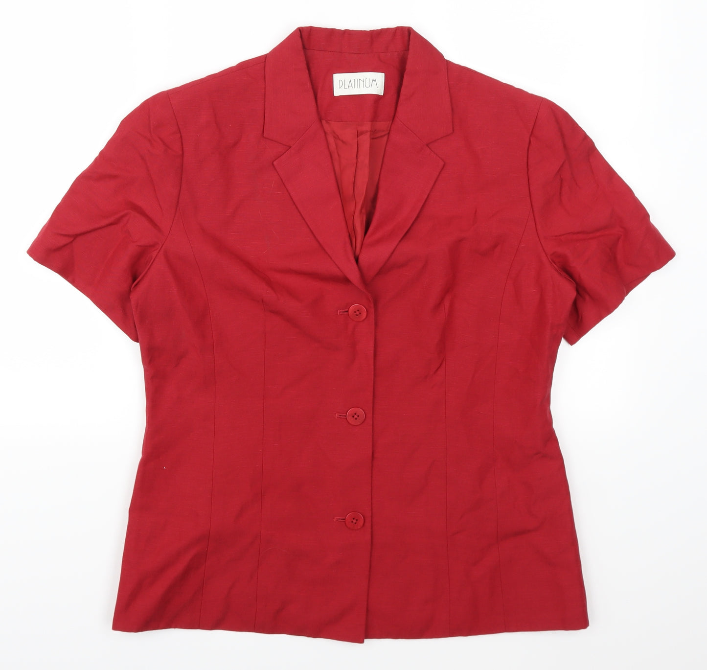 Platinum Womens Red   Basic Button-Up Size 12