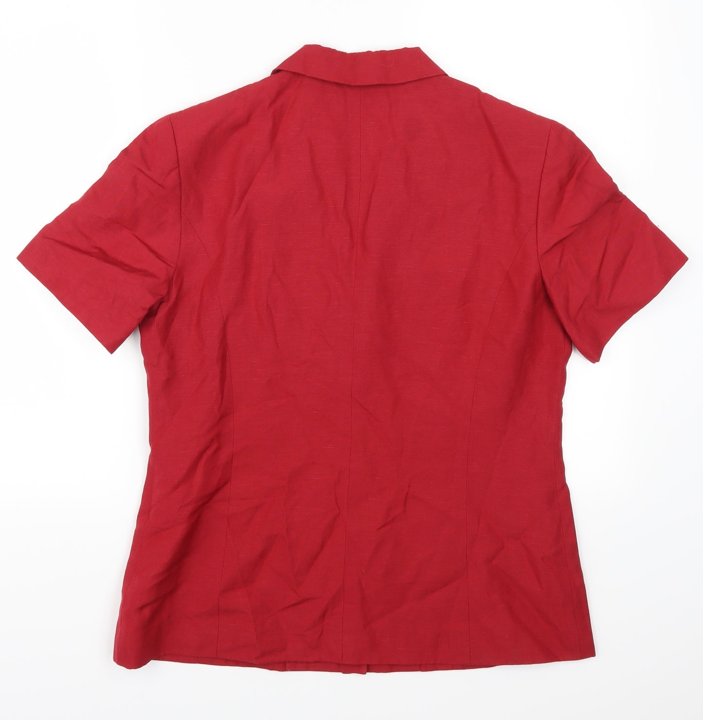 Platinum Womens Red   Basic Button-Up Size 12