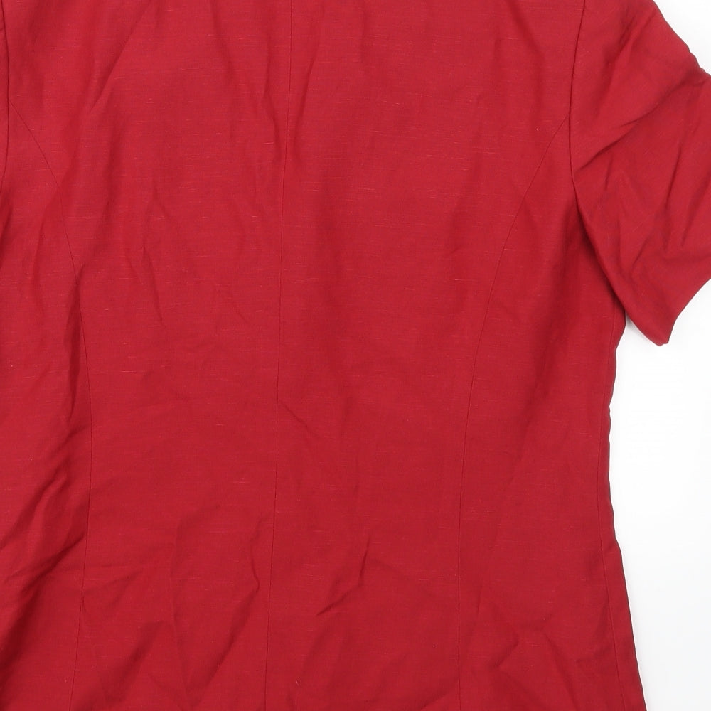 Platinum Womens Red   Basic Button-Up Size 12