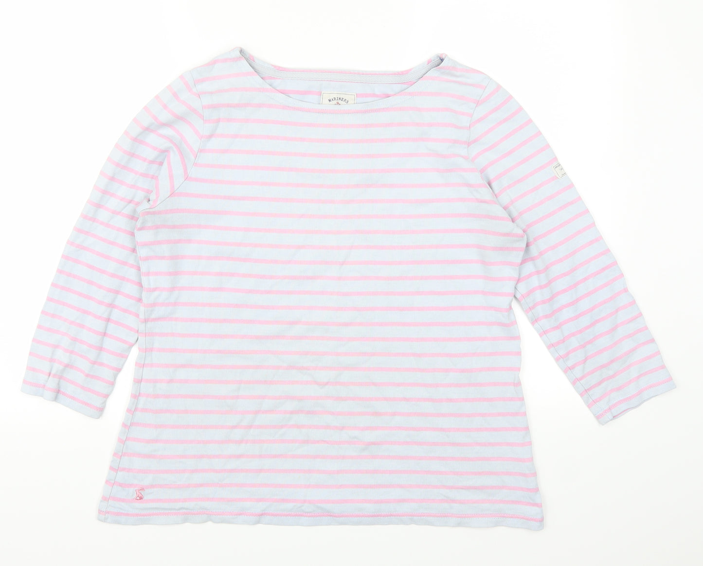 Joules Womens Pink Striped  Pullover Sweatshirt Size 14