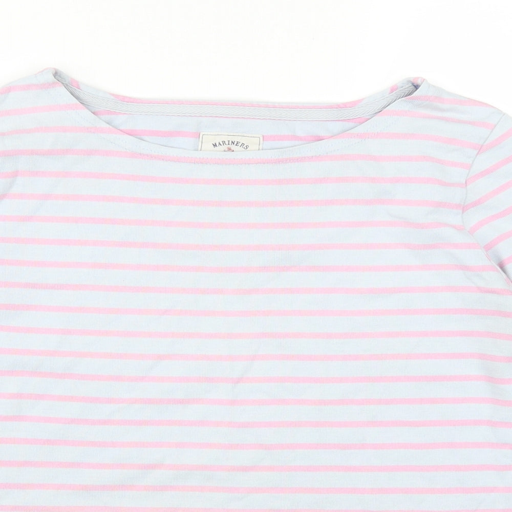 Joules Womens Pink Striped  Pullover Sweatshirt Size 14