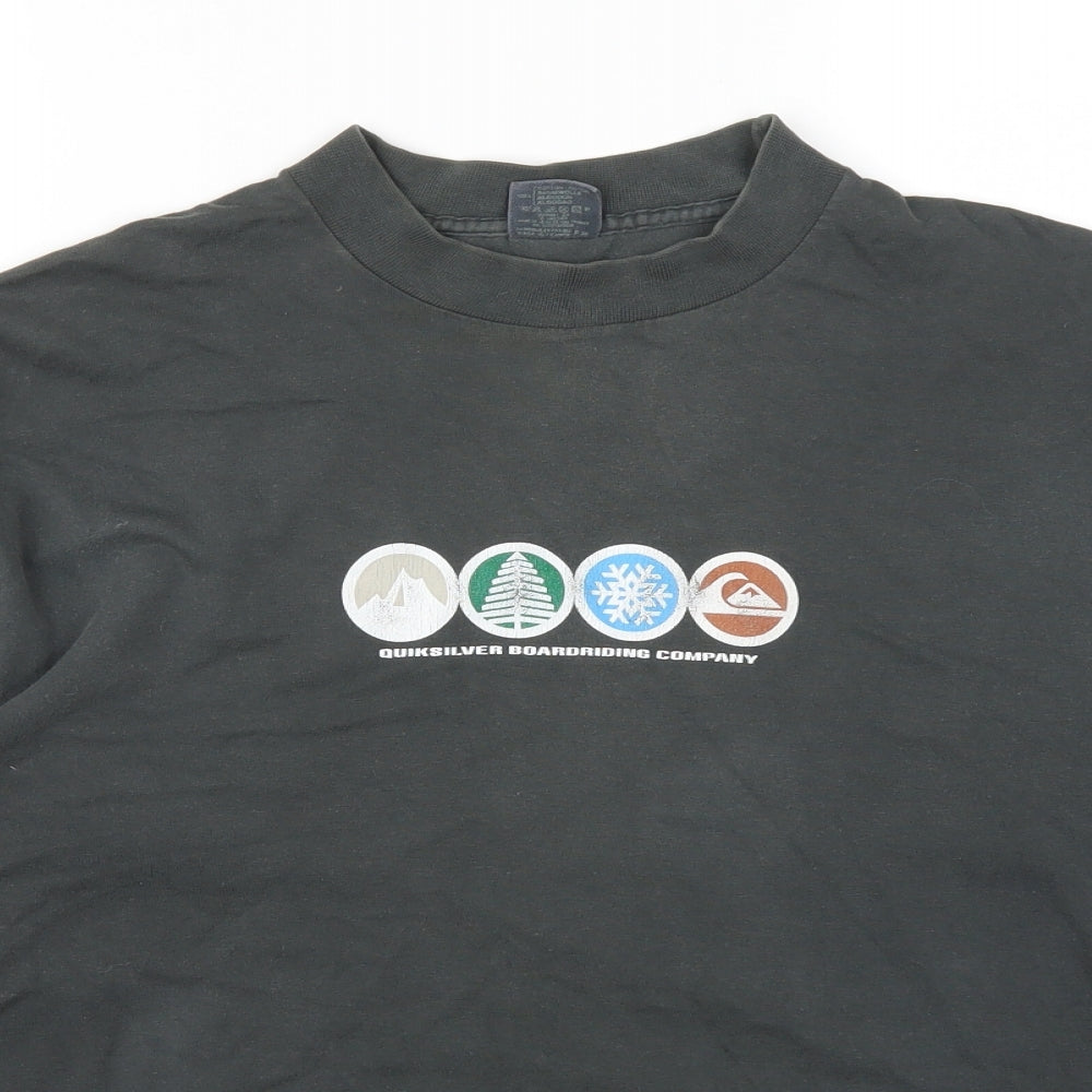Quicksilver Mens Grey    T-Shirt Size M