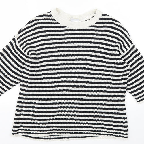 Noisy may Womens Black Striped  Pullover Jumper Size XS