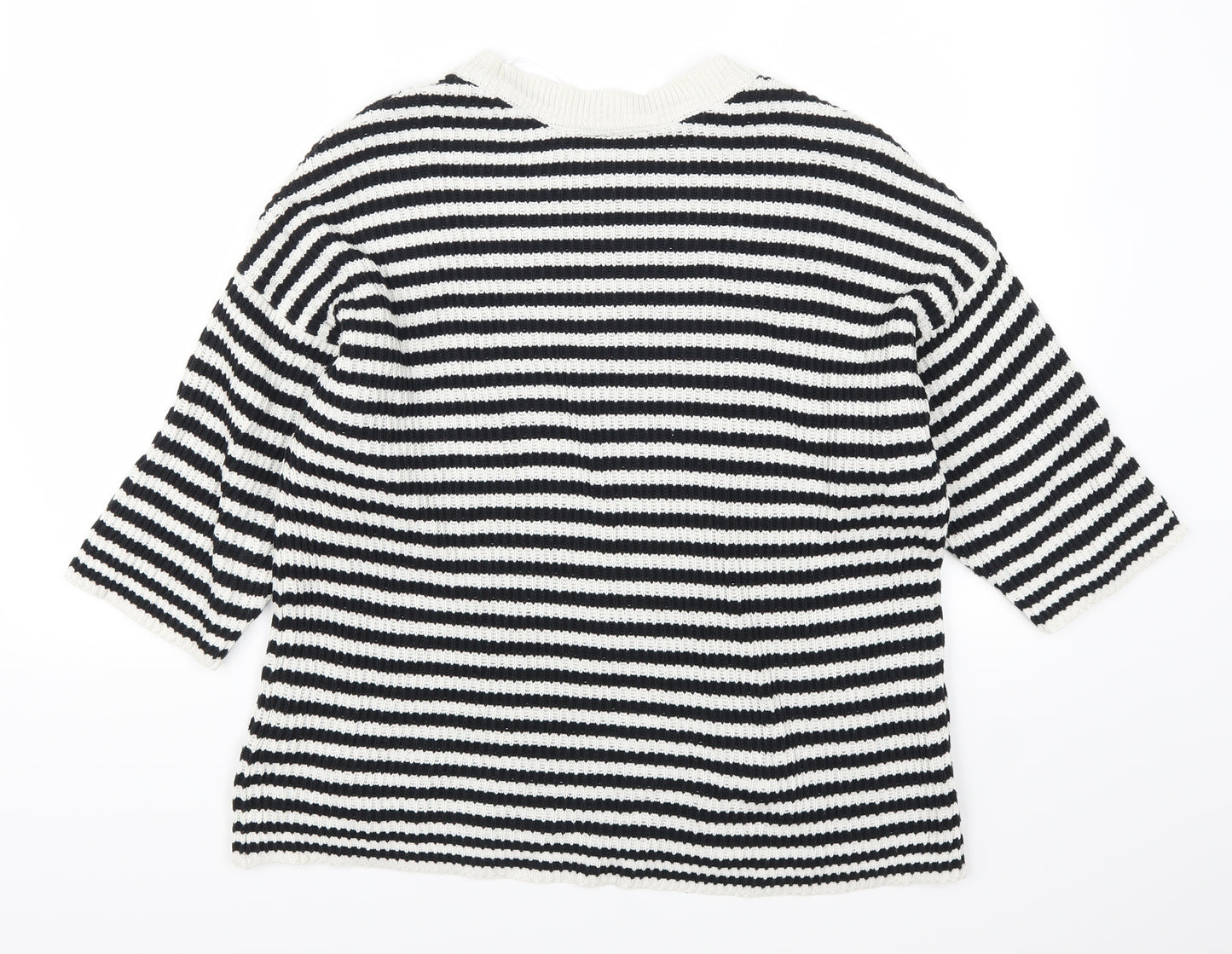 Noisy may Womens Black Striped  Pullover Jumper Size XS