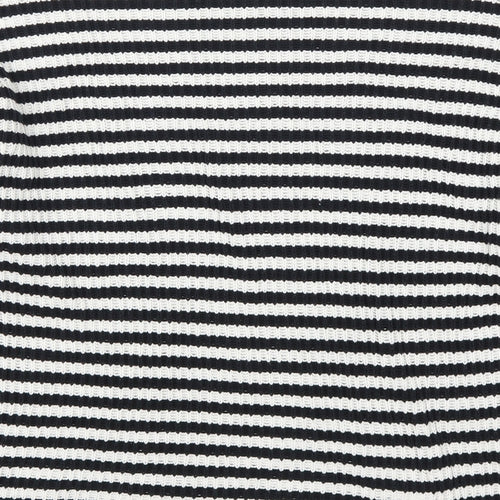 Noisy may Womens Black Striped  Pullover Jumper Size XS