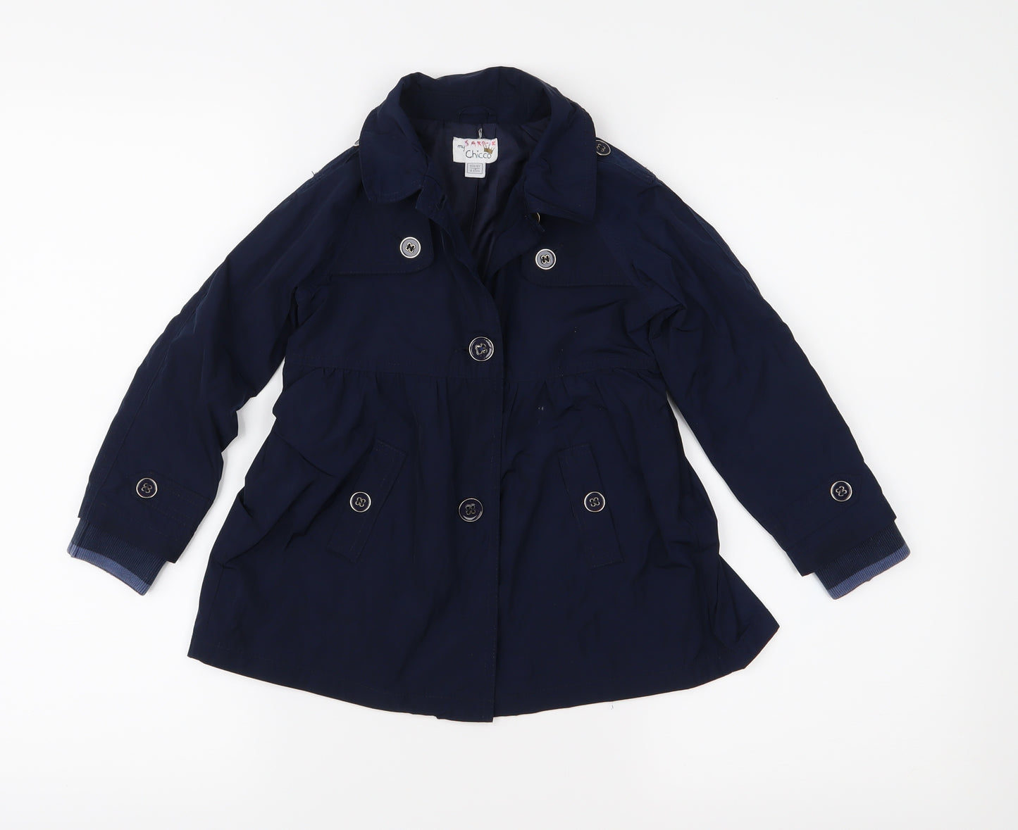 Chicco Girls Blue   Basic Coat Coat Size 4 Years