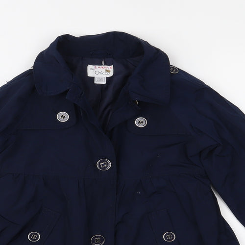 Chicco Girls Blue   Basic Coat Coat Size 4 Years