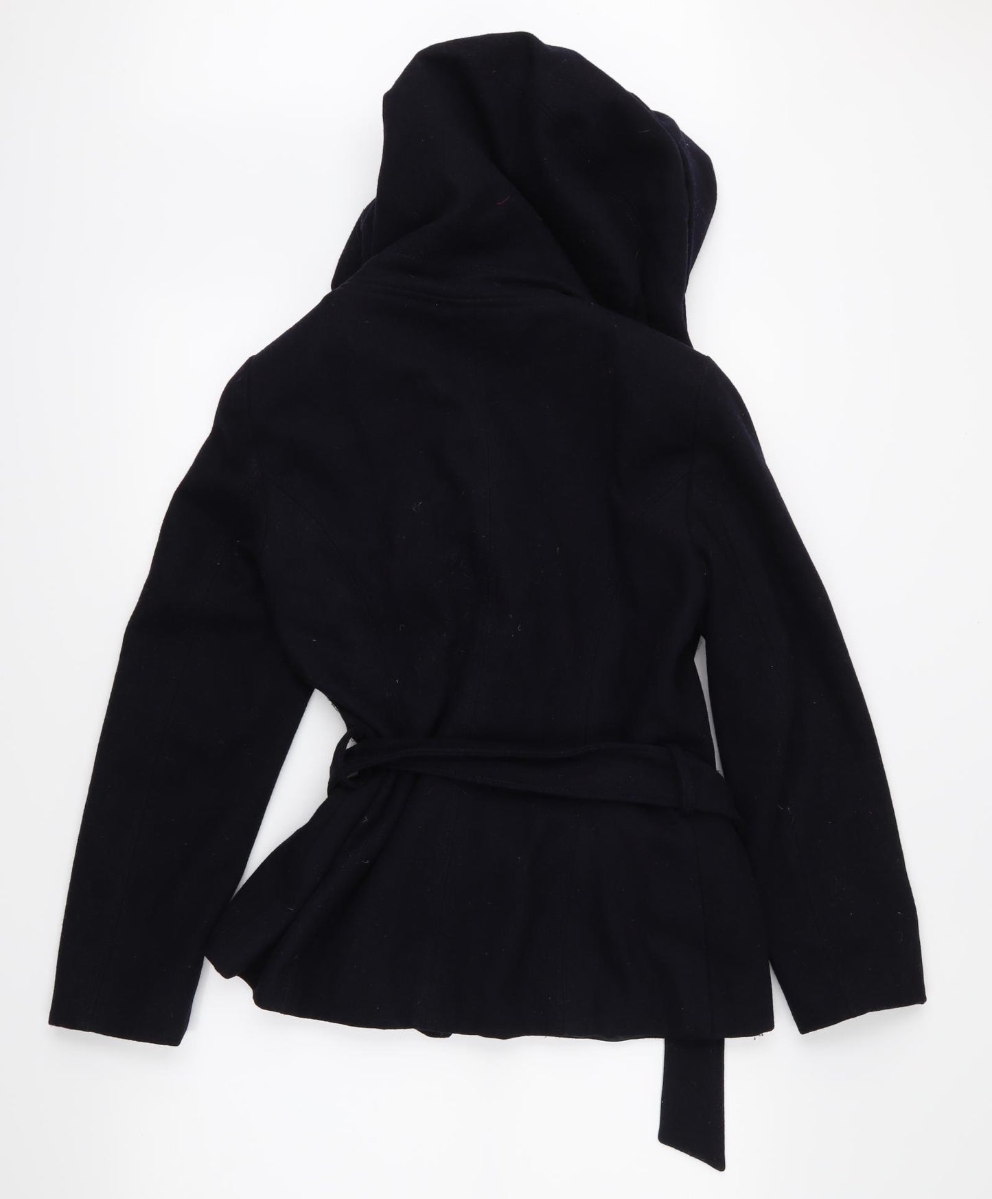 Zara Womens Blue  Twill Overcoat Coat Size L
