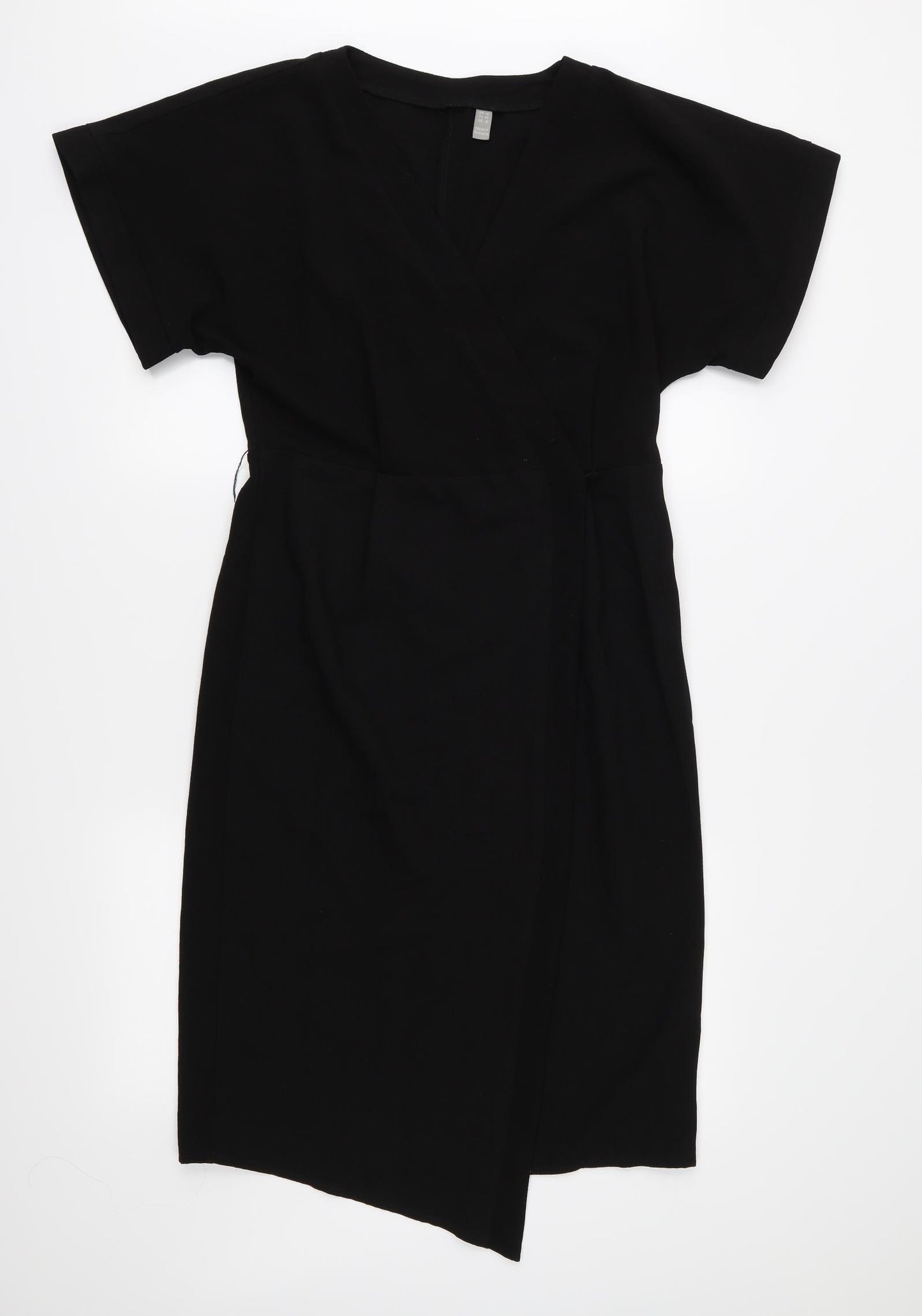 ASOS Womens Black  Rayon Wrap Dress  Size 12