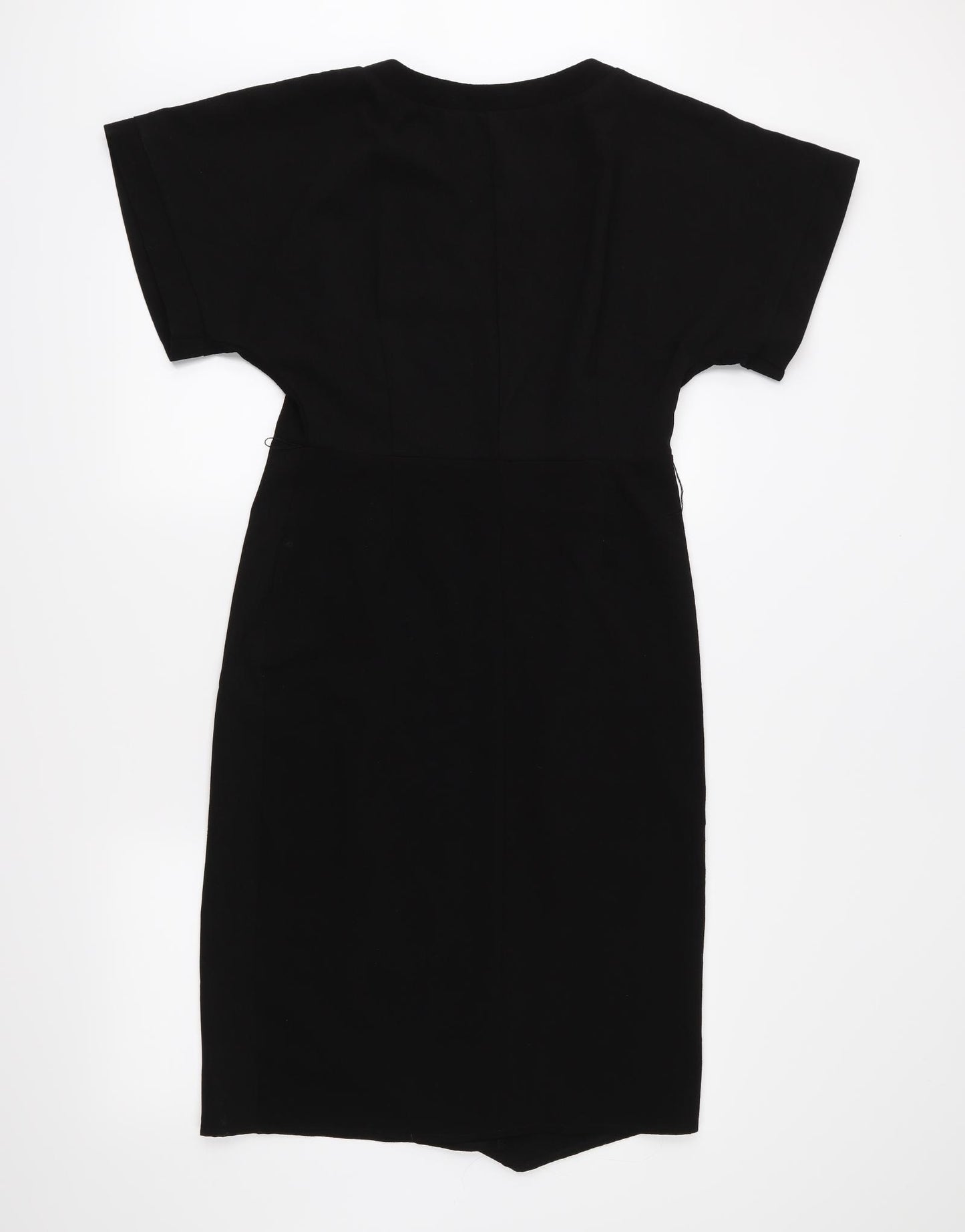 ASOS Womens Black  Rayon Wrap Dress  Size 12