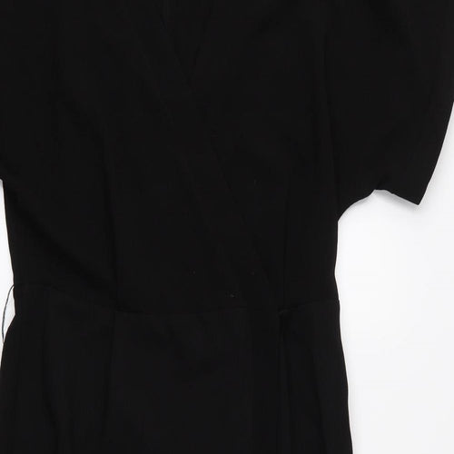 ASOS Womens Black  Rayon Wrap Dress  Size 12