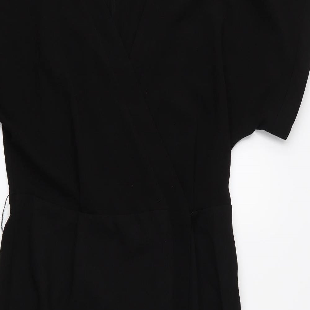 ASOS Womens Black  Rayon Wrap Dress  Size 12