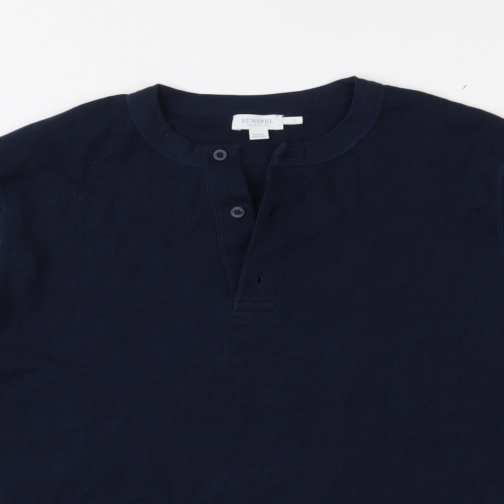 Sunspel Mens Black    T-Shirt Size L