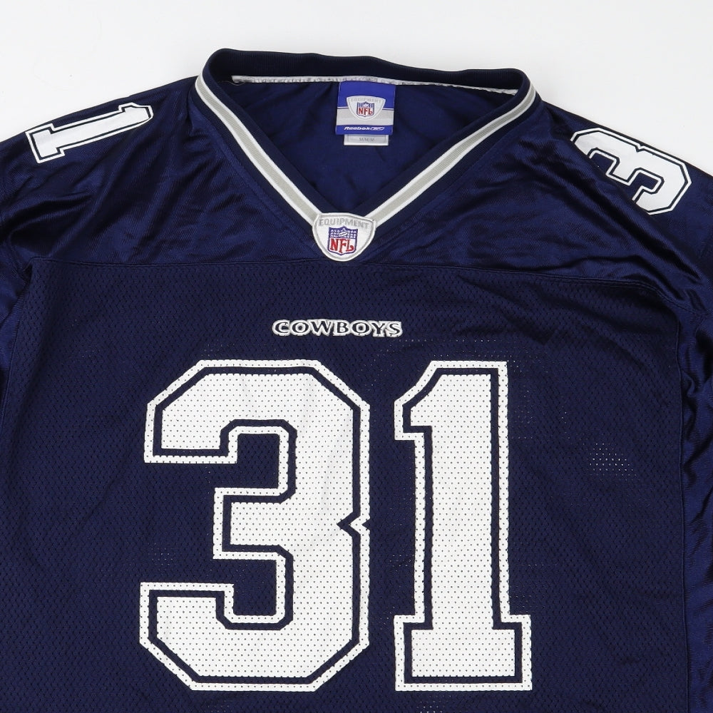 Reebok Mens Blue   Basic T-Shirt Size M  - Dallas Cowboys R. Williams