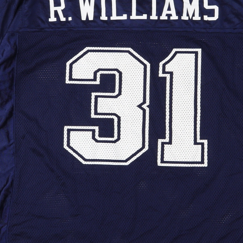 Reebok Mens Blue   Basic T-Shirt Size M  - Dallas Cowboys R. Williams