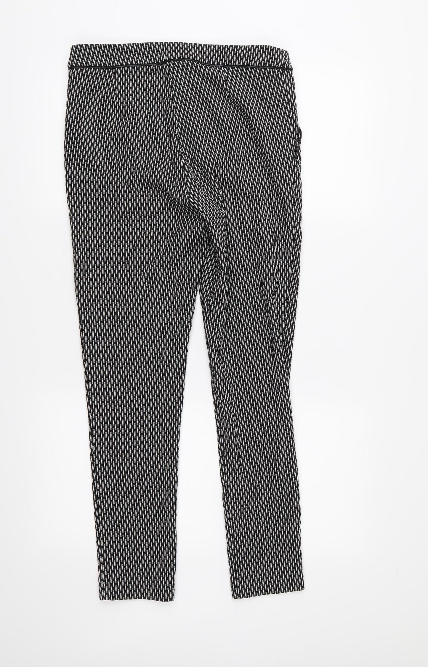 F&F Womens Black Check  Trousers  Size 10 L27 in