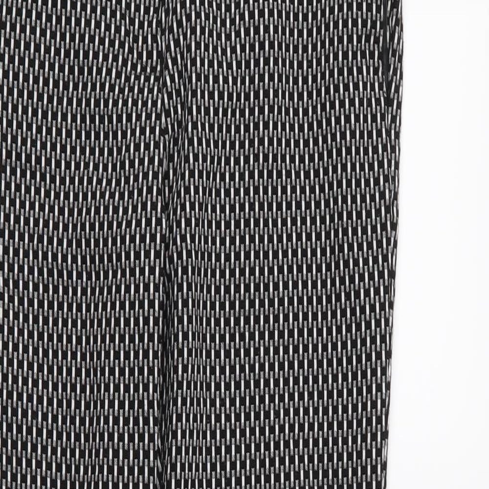 F&F Womens Black Check  Trousers  Size 10 L27 in