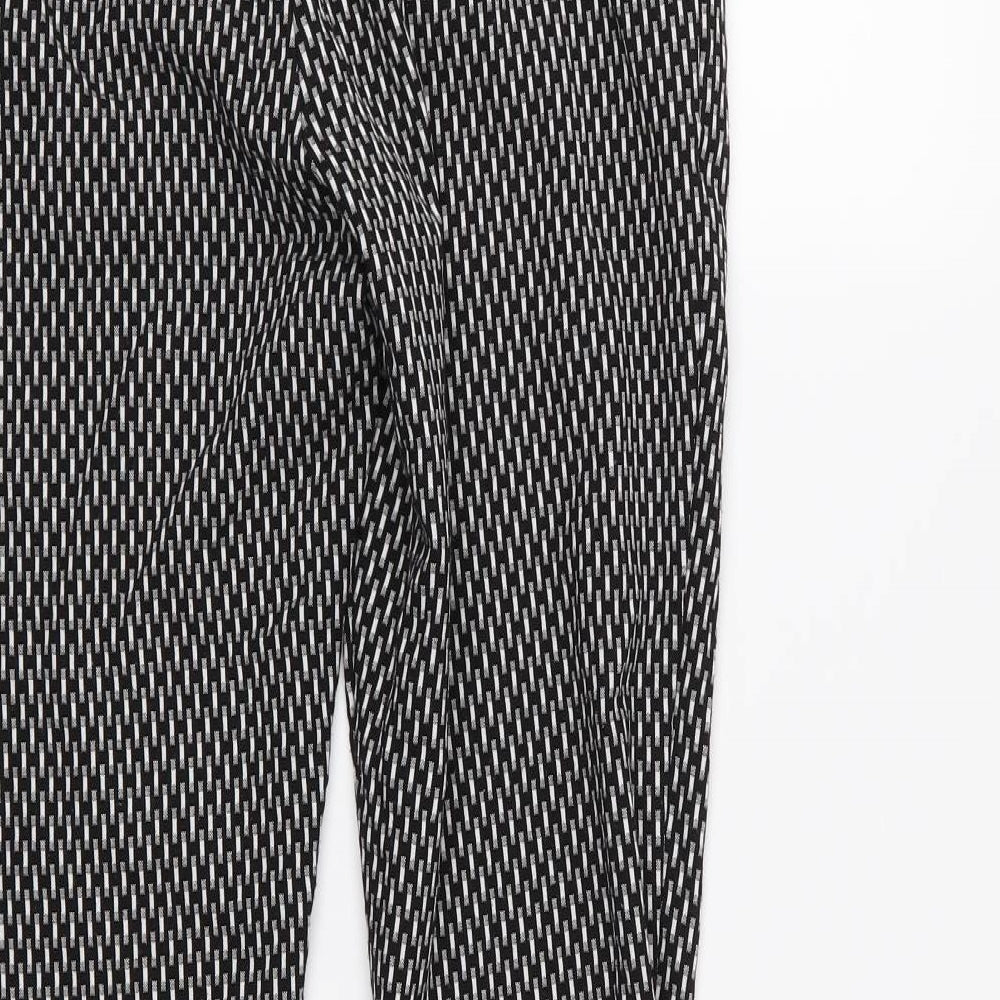 F&F Womens Black Check  Trousers  Size 10 L27 in