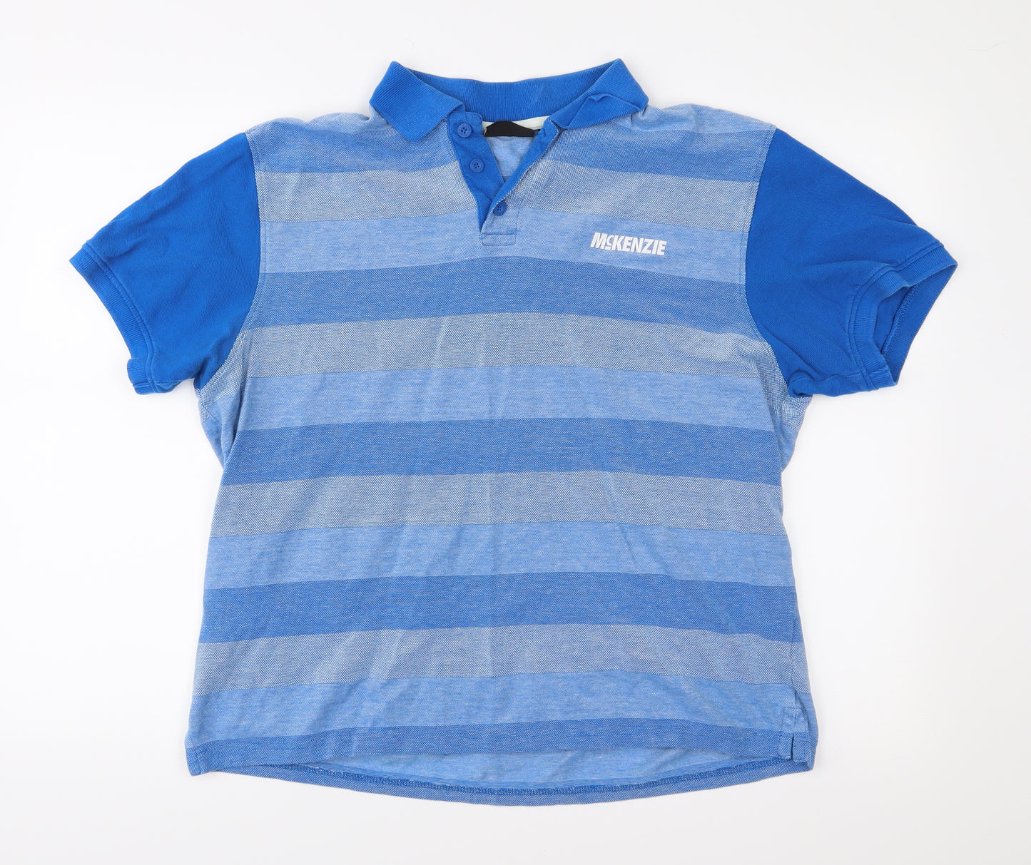 McKenzie Mens Blue Spotted   Polo Size XL