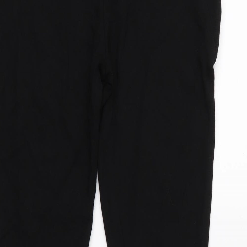 New Look Womens Black  Jersey Cropped Trousers Size 10 L24 in