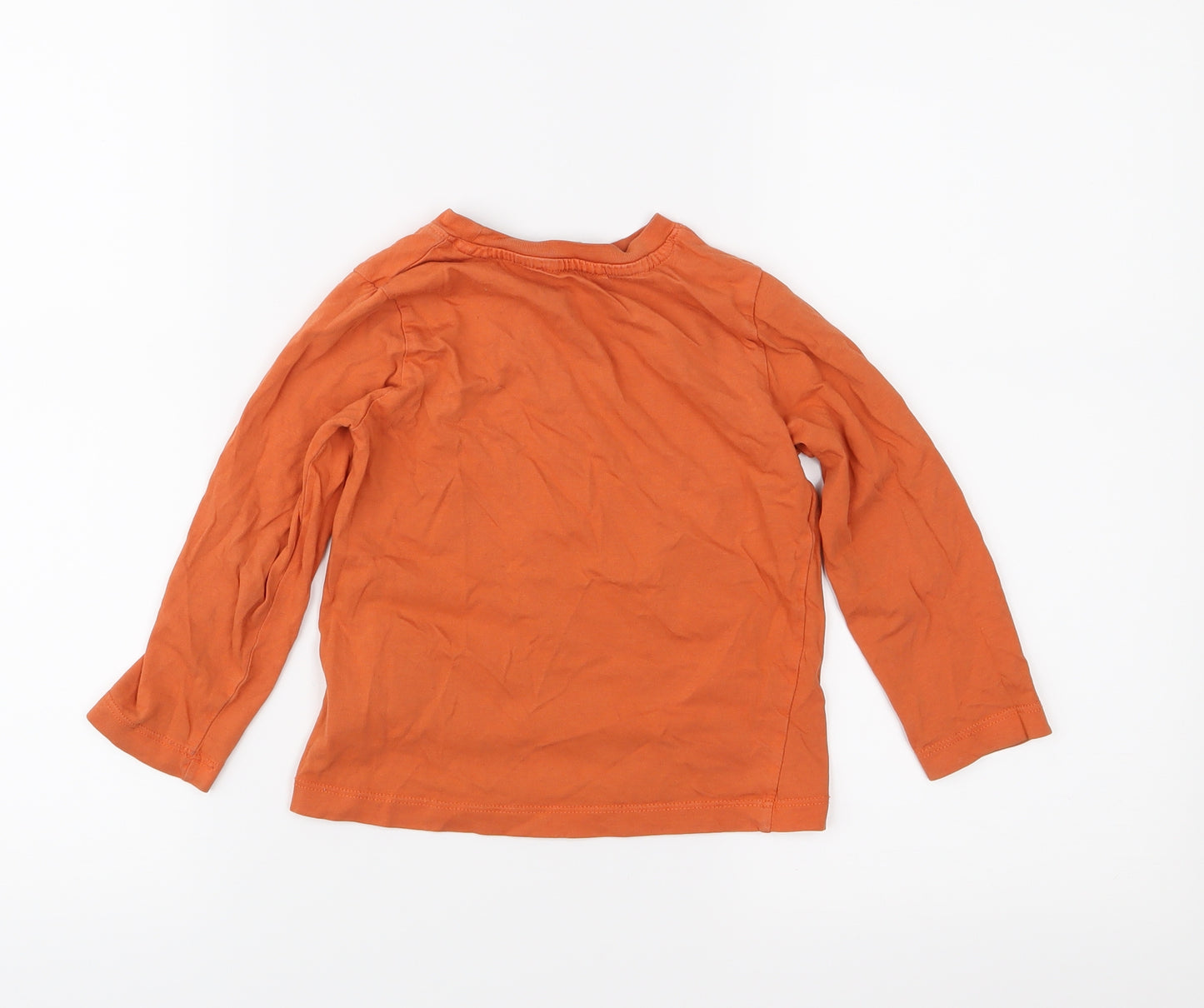 H&M Girls Orange  Jersey Basic T-Shirt Size 3-4 Years  - Tiger