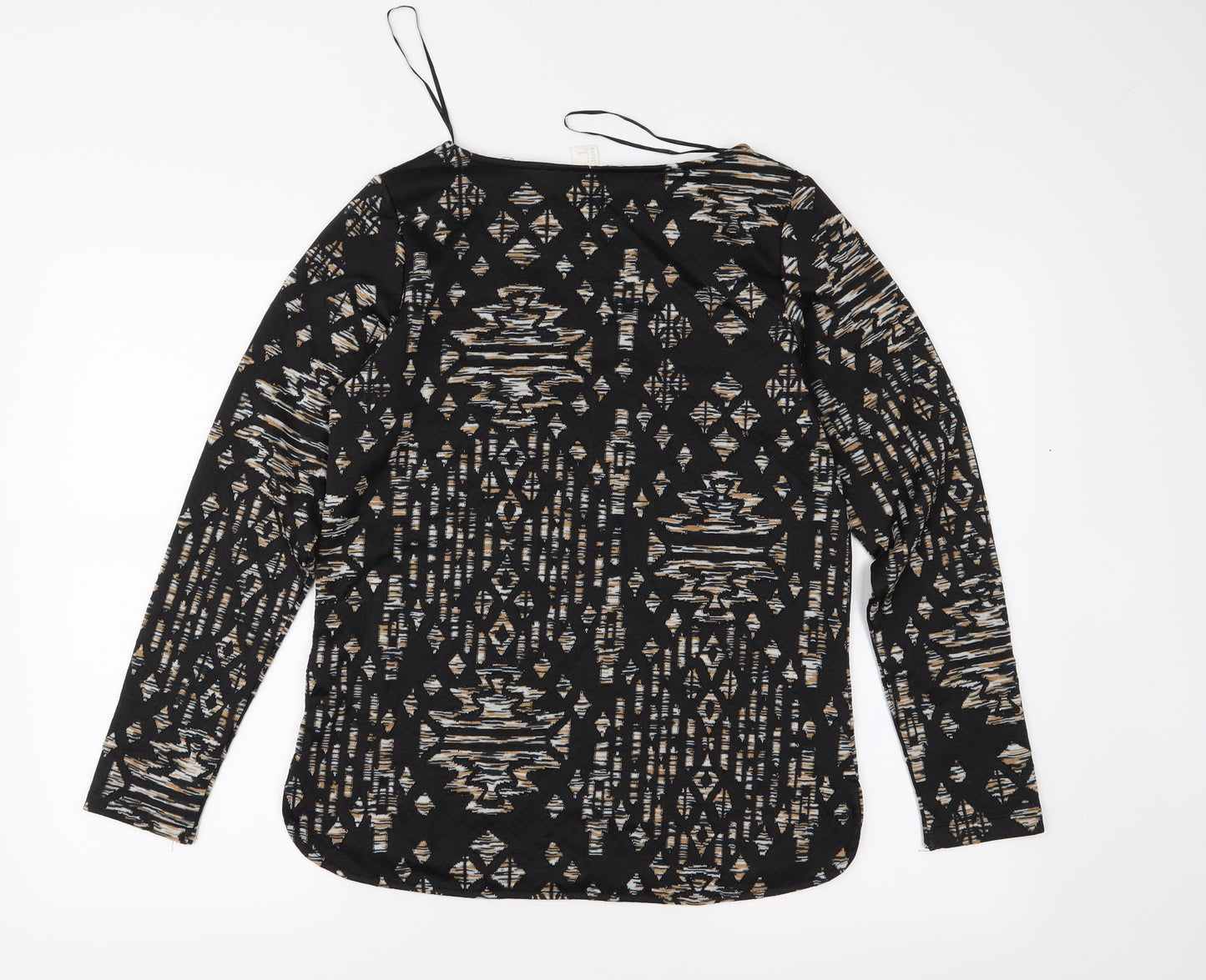 H&M Womens Black Geometric  Basic Blouse Size S