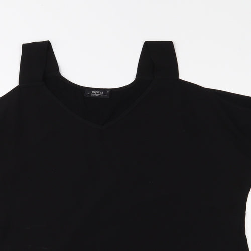 Papaya Womens Black   Basic Blouse Size 12