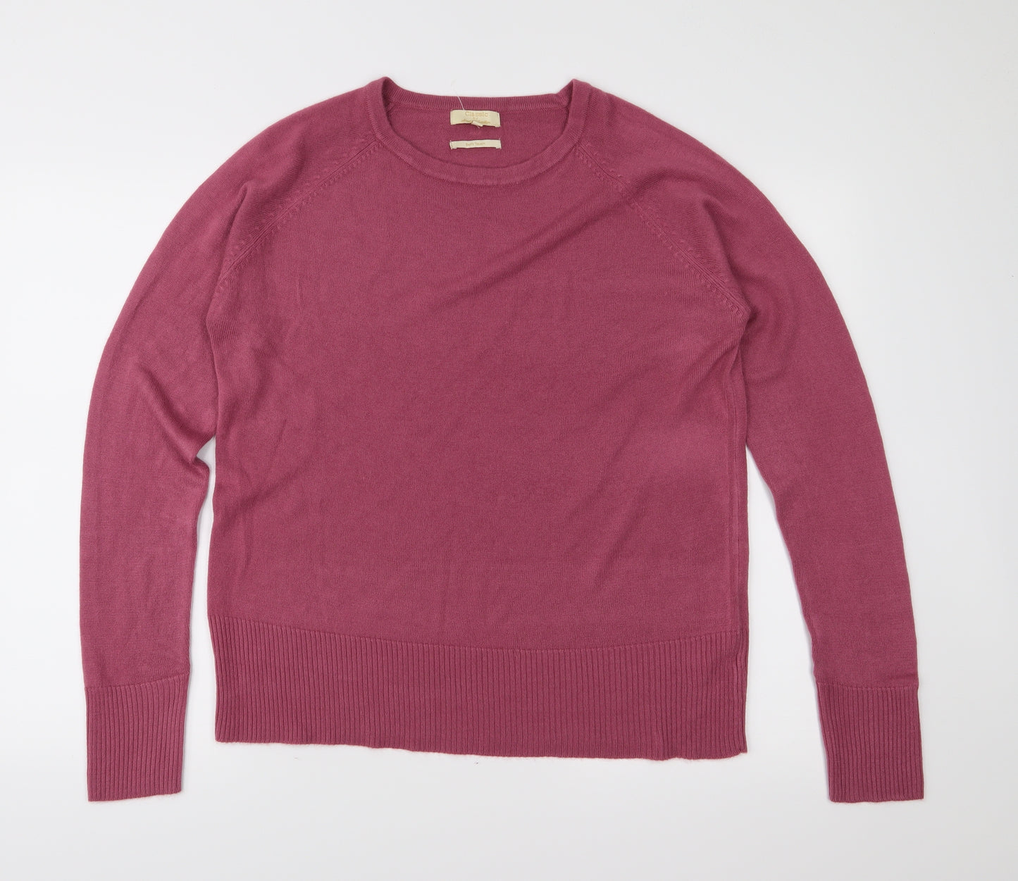 Sarah Hamilton Womens Pink  Knit Pullover Jumper Size L